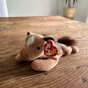 TY Beanie Babies Derby The Horse Bean Bag Stuffed Animal Toy.